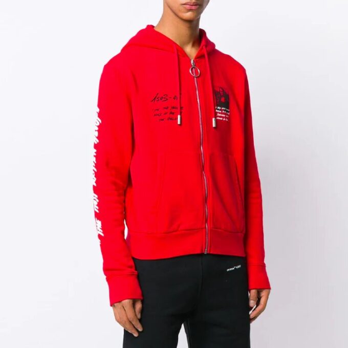 Mona Lisa Zip Up Hoodie «Red»