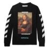 Monalisa Diagonal Print-gensere for menn, svart