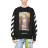 Monalisa Diagonal Print-gensere for menn, svart