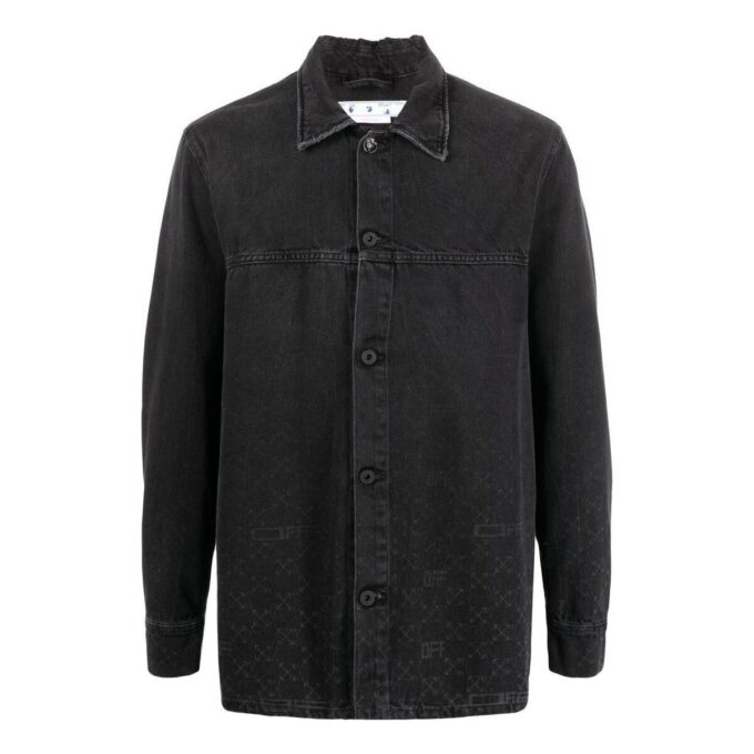 Monogram Denim Overshirt «Svart»