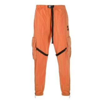 Nylon street-stil ensfarget logo-bukser
