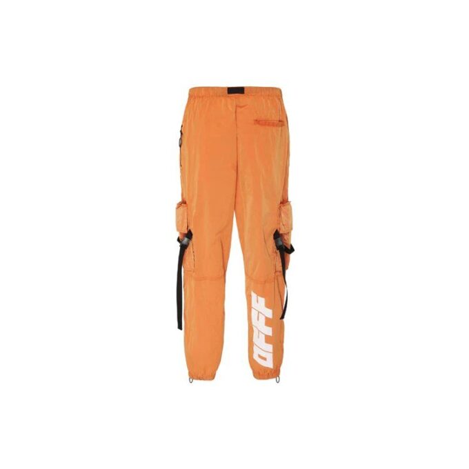 Nylon street-stil ensfarget logo-bukser