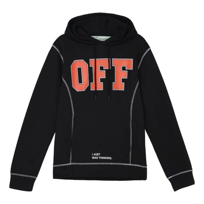 OFF Applikert hettegenser Unisex Svart