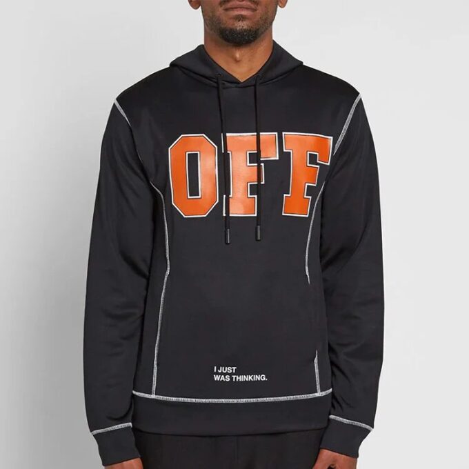OFF Applikert hettegenser Unisex Svart