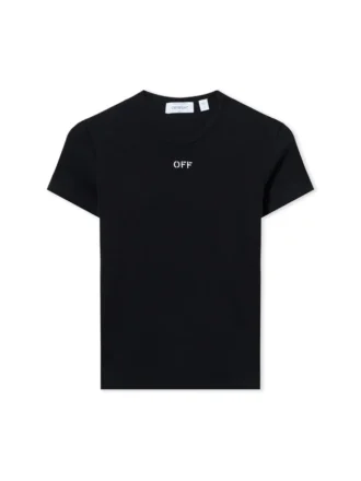 Off Stamp Ribbed Basic T-skjorter