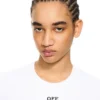 Off Stamp Ribbed Basic T-skjorter