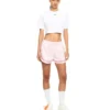 Off Stamp Ribbed Cropped T-skjorte