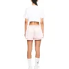 Off Stamp Ribbed Cropped T-skjorte