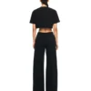 Off Stamp Ribbed Cropped T-skjorte