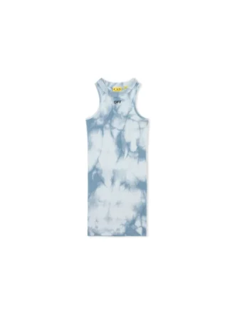 Off Stamp Tie-Dye Ribbed Kjole