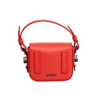 Off-White 20 Logo Printing Series Lærveske i industriell stil til kamera Messenger Bag Oransje