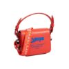 Off-White 20 Logo Printing Series Lærveske i industriell stil til kamera Messenger Bag Oransje