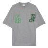 Off-White 23 Varsity Skate Shorts-sleeve T-shirt «Melange Grey»