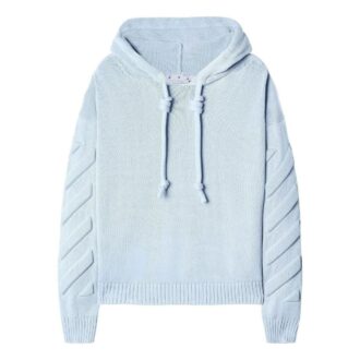 Off-White 3D Diag Knit Hoodie «Pale Blue»