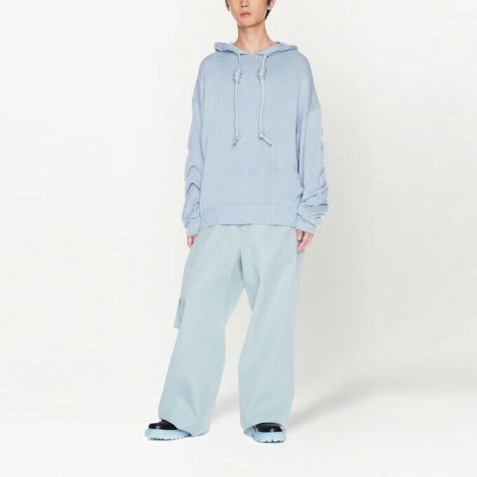 Off-White 3D Diag Knit Hoodie «Pale Blue»