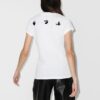 Off-White Alphabet Slogan Logo-trykk, kort ermet, slim fit-versjon, hvit