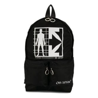 Off-White Arrow Logo-ryggsekk for menn, svart