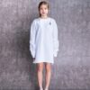 Off-White Arrow Rundhalset Hvit Hettegenser