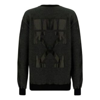 Off-White Arrow-trykk Rundhalset sports-hettegenser Slim Fit-versjon Grå