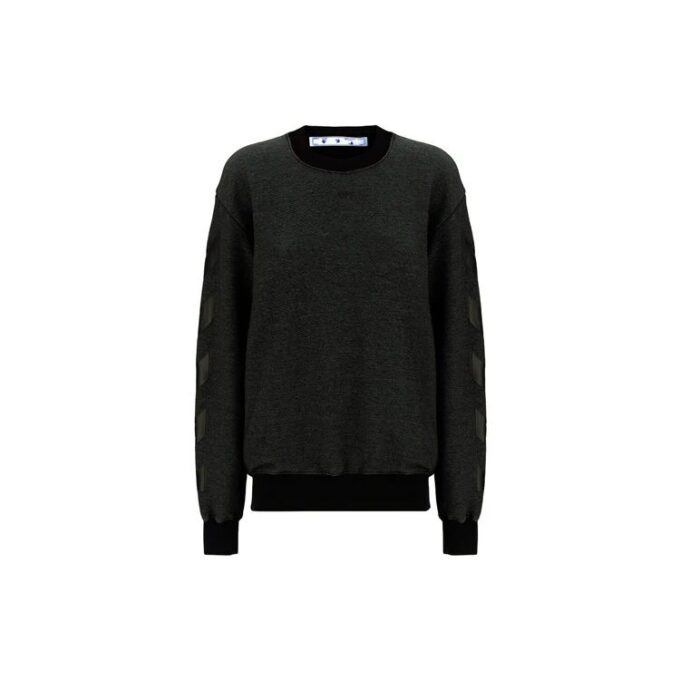 Off-White Arrow-trykk Rundhalset sports-hettegenser Slim Fit-versjon Grå
