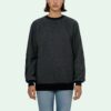 Off-White Arrow-trykk Rundhalset sports-hettegenser Slim Fit-versjon Grå