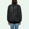 Off-White Arrow-trykk Rundhalset sports-hettegenser Slim Fit-versjon Grå