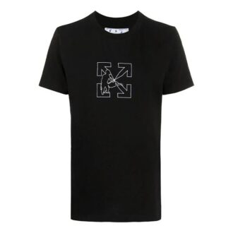 Off-White Arrow-trykt svart T-skjorte for menn