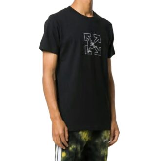 Off-White Arrow-trykt svart T-skjorte for menn