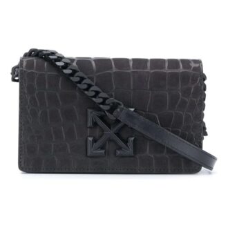 Off-White Arrows svart messenger-veske