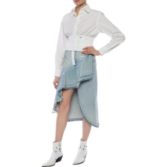 Off-White asymmetrisk Denim-skjørt «Blue»