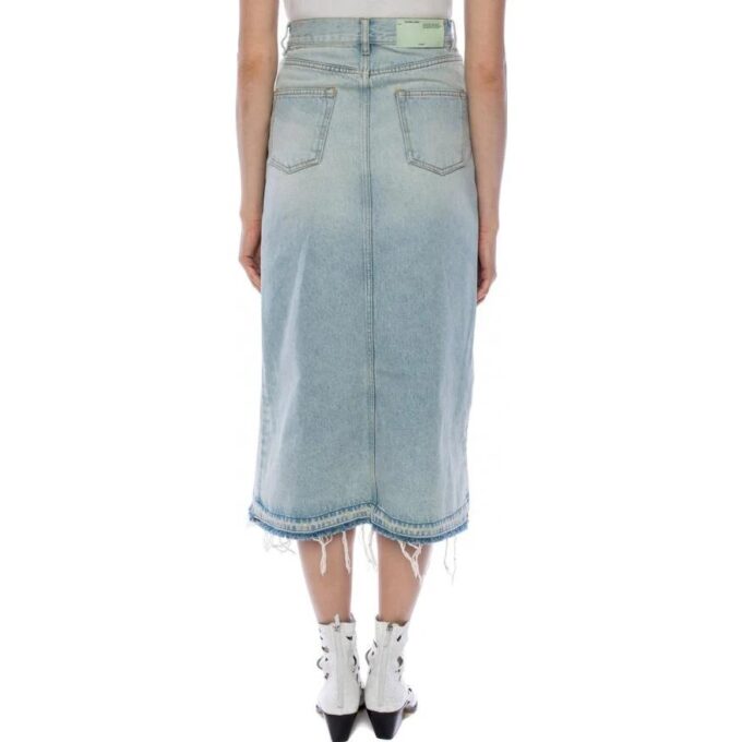 Off-White asymmetrisk Denim-skjørt «Blue»