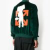 Off-White Aviator-jakke i grønt med logo for menn