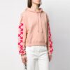 Off-White avtakbare ermer, casual, løs passform, rosa