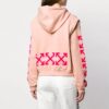 Off-White avtakbare ermer, casual, løs passform, rosa