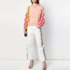 Off-White avtakbare ermer, casual, løs passform, rosa