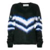 Off-White avtakbare ermer, fargeblokker, V-hals, svart