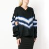 Off-White avtakbare ermer, fargeblokker, V-hals, svart