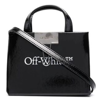 Off-White Baby Box Logo håndveske Mini svart
