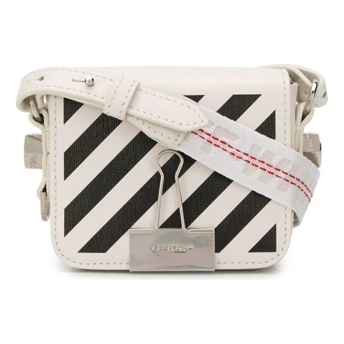 Off-White Binder Clip Series håndveske, liten, hvit