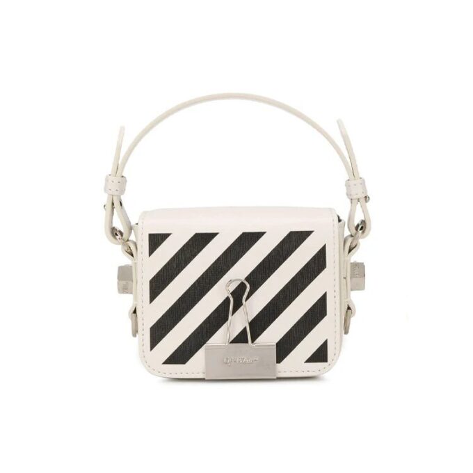 Off-White Binder Clip Series håndveske, liten, hvit