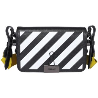 Off-White Binder Clip Stripe Messenger Bag Svart