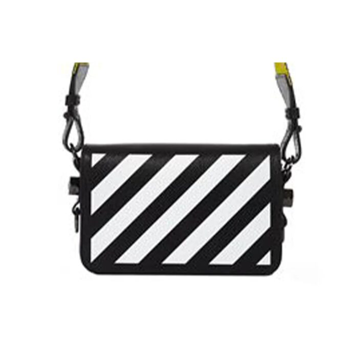 Off-White Binder Clip Stripe Messenger Bag Svart
