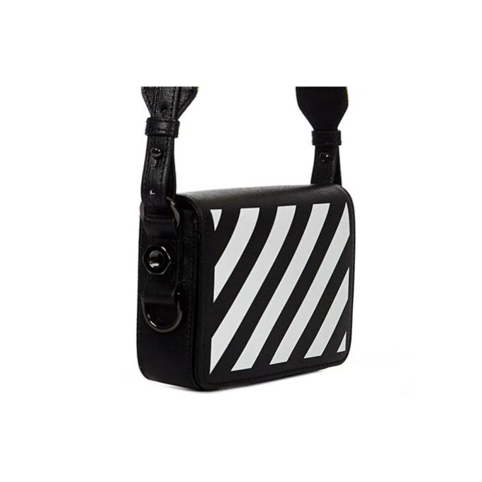 Off-White Binder Clip Stripe Messenger Bag Svart
