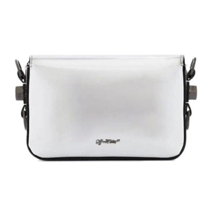 Off-White Binder skinnveske med kryssrem «Silve»