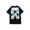 Off-White blomstermønster kortærmet skjorte med bokstavlogo