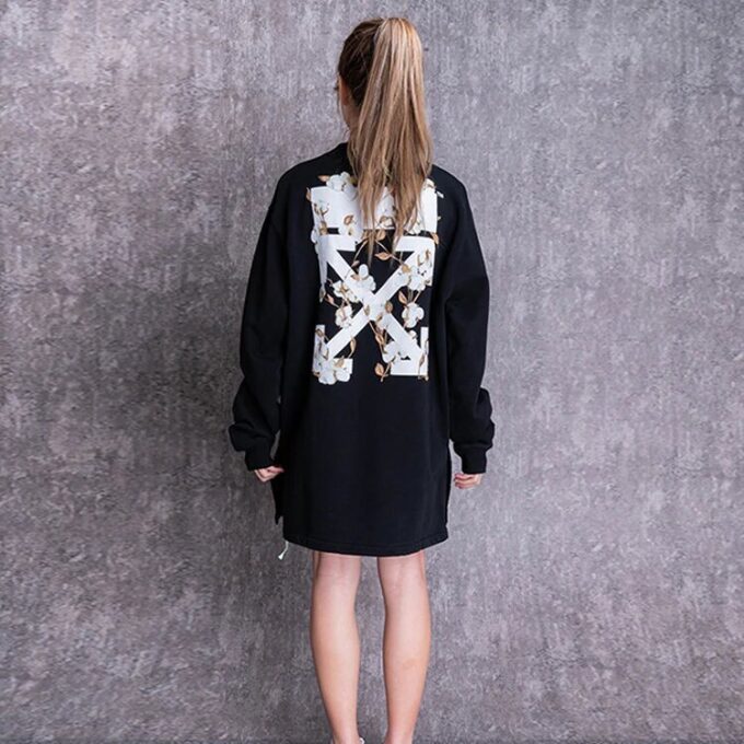 Off-White blomstermønstret bomullskjole