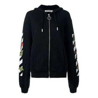 Off-White Blomstertrykk Svart