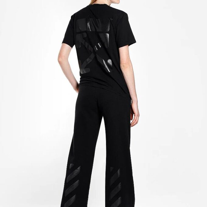 Off-White Bomull Kort ermet Svart