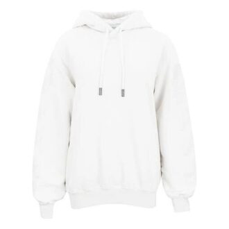 Off-White bomullsgenser med hette, hvit