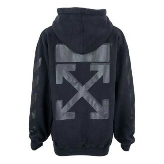 Off-White bomullsgenser med hette, svart